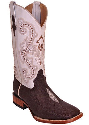 Ferrini Mens Chocolate Stingray Print Print Boots S Toe 40593 09