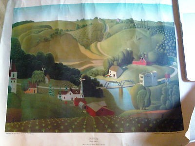   Wood Lithograph, in Original MailingTube/La​bel, ~ Stone City