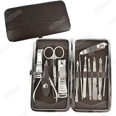   Personal Nail Care Pedicure Manicure Set Travel Grooming Kit 12 Pcs