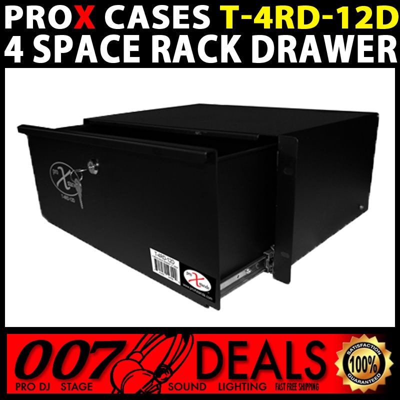 OSP 3 Space 3U Shallow Metal Lockable Rack Case Drawer w/ Keys