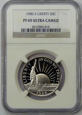 1986 s ngc pf69 liberty half dollar coin time left