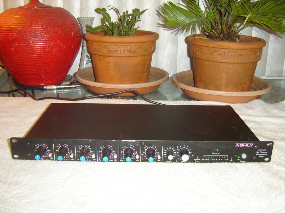 Ashly MM106, Six Channel Microphone Mixer, Vintage Rack