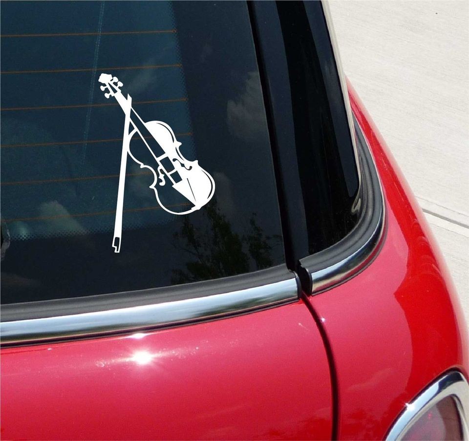 VIOLIN FIDDLE BAND MUSIC CONCERT GRAPHIC DECAL STICKER VINYL CAR WALL