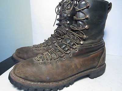 Vintage Herman Survivor Hiking Work Motorcycle Leather Boots Size 10