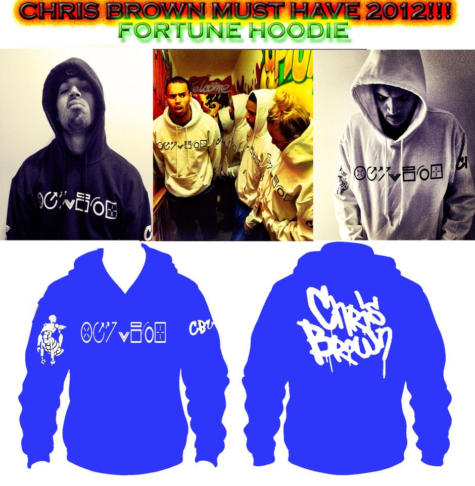 NEW CHRIS BROWN FORTUNE FAME HOODIE HOODY ALL SIZES & 10 COLOURS KIDS 