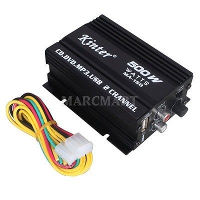 Super MINI 2 channel AMP 12V Car Amplifier with USB Port for  MP4 