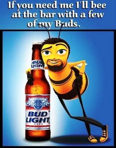 funny bud light beer bee ad refrigerator magnet time left