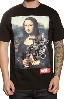 Unit Clothing Mona Lisa T Shirt Black Mens clothing FMX motocross moto