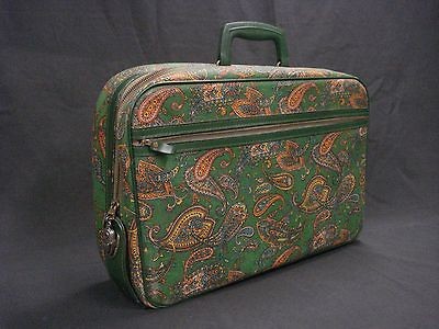 Mid Century Modern BANTAM TRAVELWARE Paisley SUITCASE, circa 1960s 