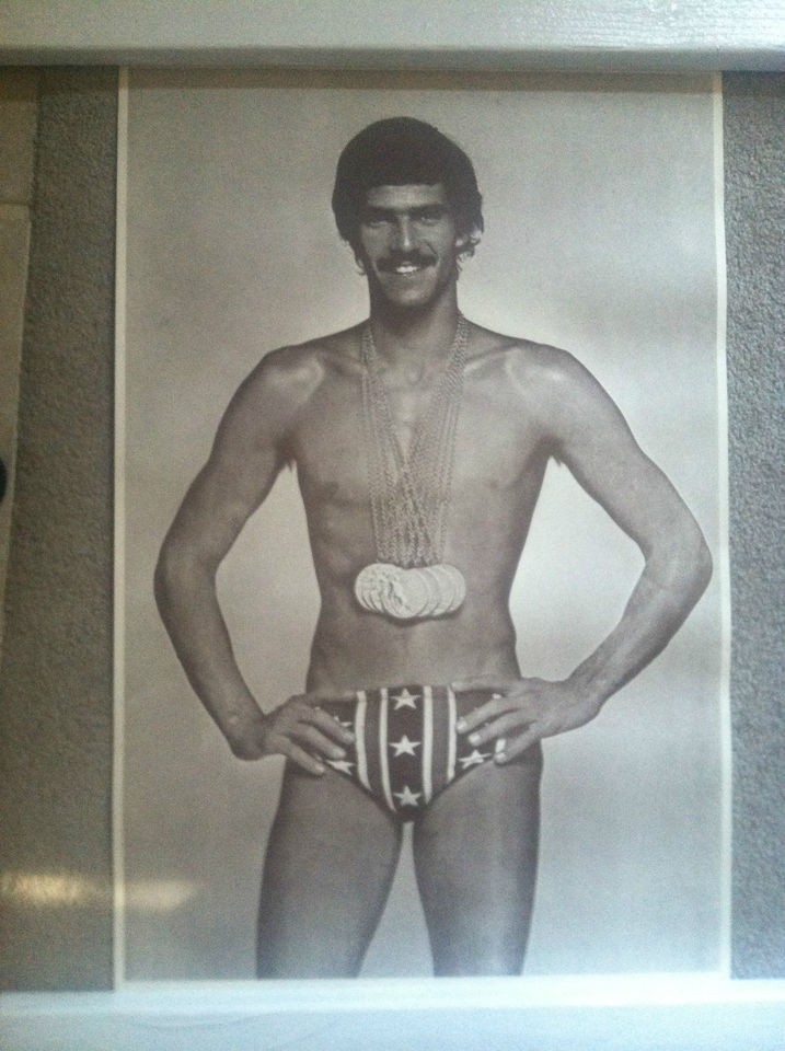 vintage olympic poster mark spitz 1972 b  6 00  