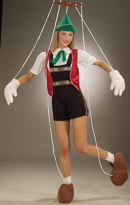 pinocchio girl marionette puppet adult standard costume