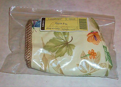 longaberger botanical fields desk pal liner new 