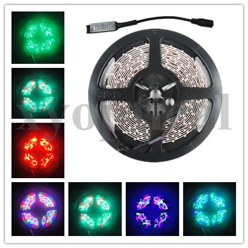 3528 SMD RGB 5M 300 led strip flexible light non waterproof​+mini 