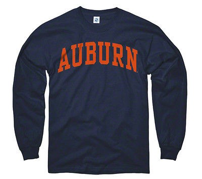 auburn tigers navy arch long sleeve t shirt ships in