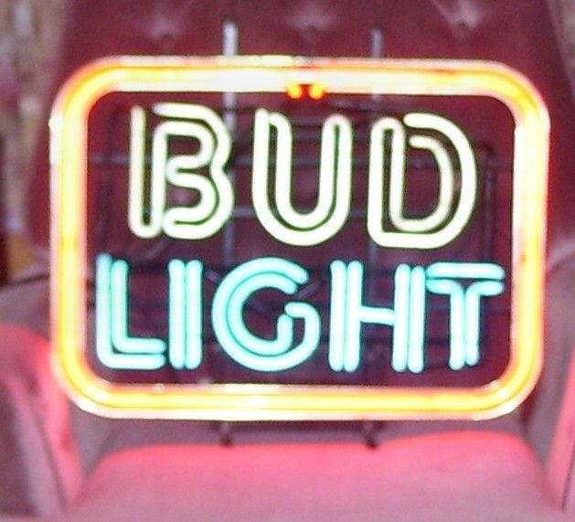 Vintage Lighted Budweiser Beer Bud Light Neon Sign Works Perfect