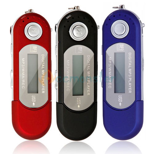 New iRULU 8GB LCD USB WMA  Player with FM Radio Voice Recorder Blue