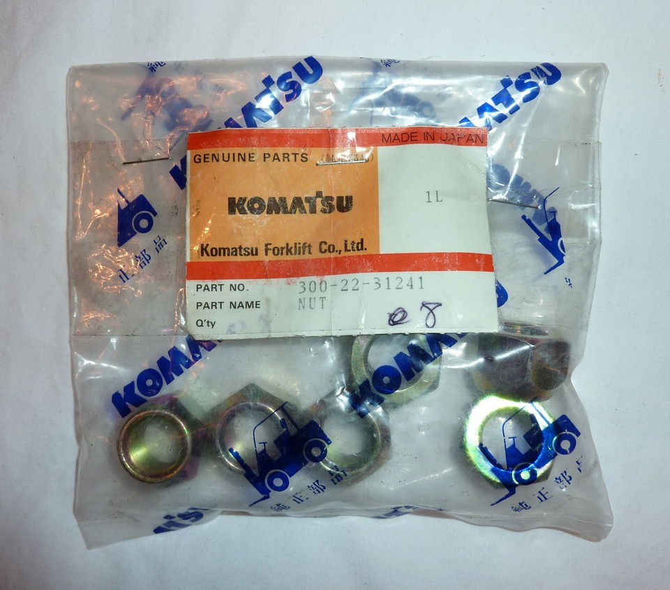 komatsu 300 22 31241 forklift nuts pack of 6