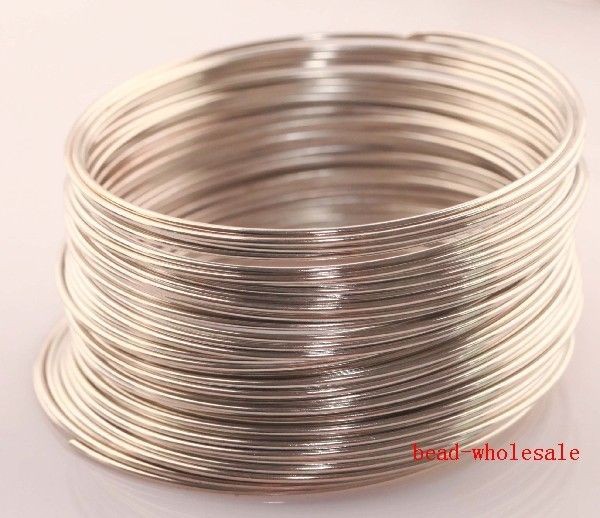   Silver/Gold Plated Memory Steel Wire For Cuff Bangle Bracelet 0.6mm