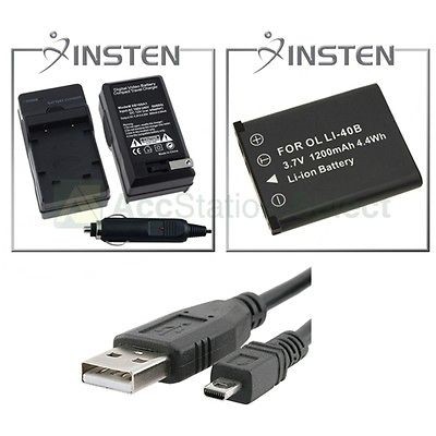 INSTEN EN EL10 BATTERY + CHARGER FOR NIKON COOLPIX S200 S230 S3000 