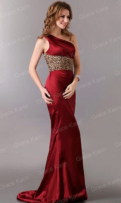 One Shoulder Formal Party Gown Evening Dress Bridesmaid Cocktail Prom 