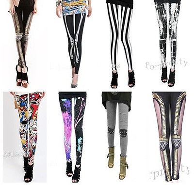 women rock punk sexy leggings tights pants