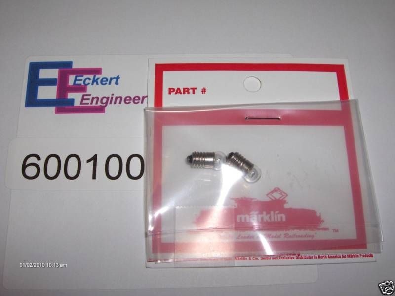 EE 114 NEW Marklin HO 60010 Screw Base White Bulb Pk/2 aka 600100