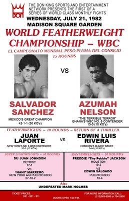 salvador sanchez vs nelson last boxing fight poster buy one