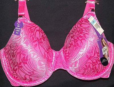 OLGAS CHRISTINA PINK PRETTY SMOOTH FULL FIGURE UNDERWIRE BRA 38C NEW 