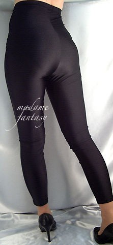 high waisted black shiny spandex leggings xs xxxl tall