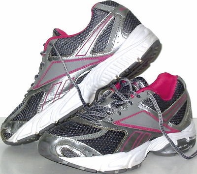 women reebok athletic running sneaker shoe gray meta