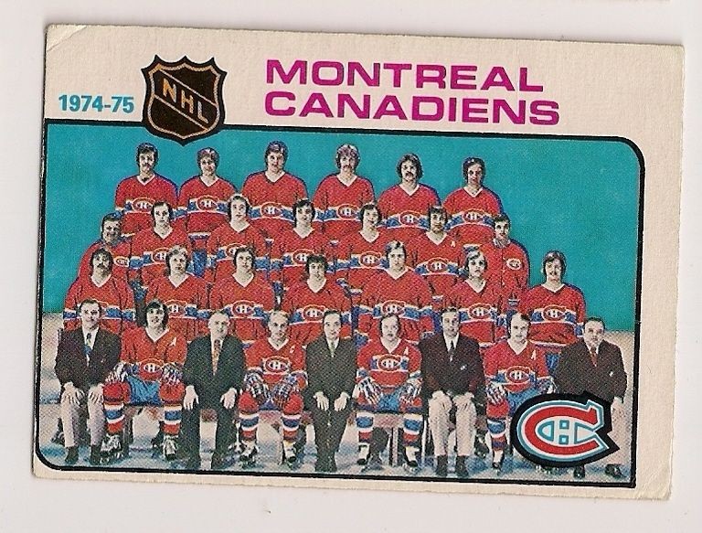 1975 76 OPC O PEE CHEE #90 MONTREAL CANADIENS TEAM CHECKLIST