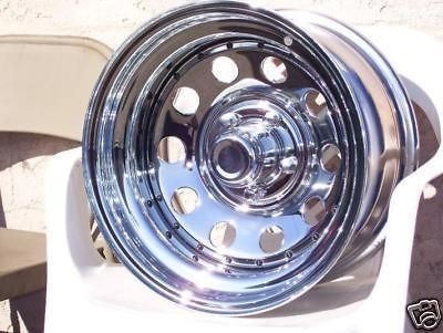 15 CHROME WHEELS CHEAP WRANGLER CJ X90 5 5x5.5 MODULAR