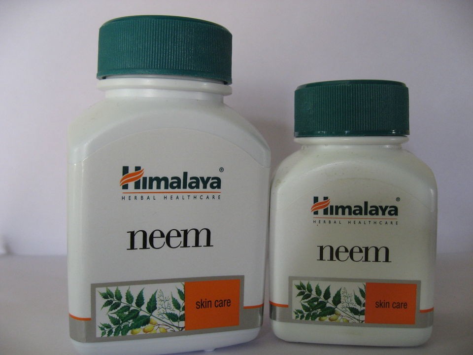 Himalaya Neem 120 Capsules Large Tub Antibacterial Antifungal Cures 