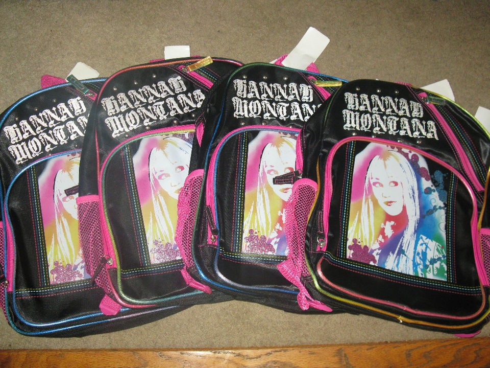 Disney Hannah Montana Miley Cyrus School Backpack LOT 4 Summer Camping 