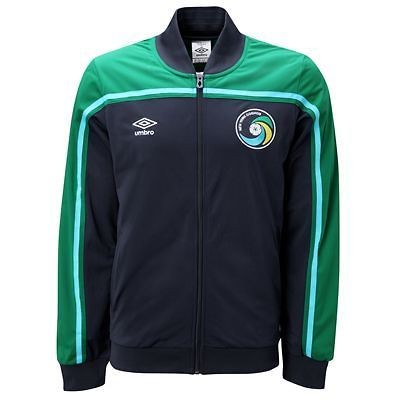 New York Cosmos Track Jacket   Baseball Rib Collar   Adult [s] pine 