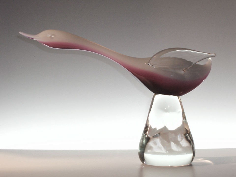 MURANO, RENATO ANATRA FOR ARTE 80 GLASS SOMMERSO FLYING BIRD 