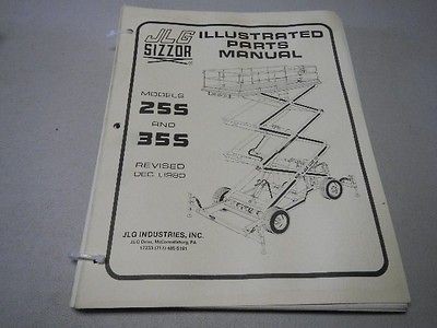 jlg 25s 35s sizzor lift parts catalog manual time left
