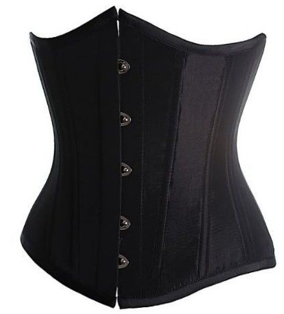 W001New Waist Cincher Underbust Corset Bustier Wedding Boned Basques 