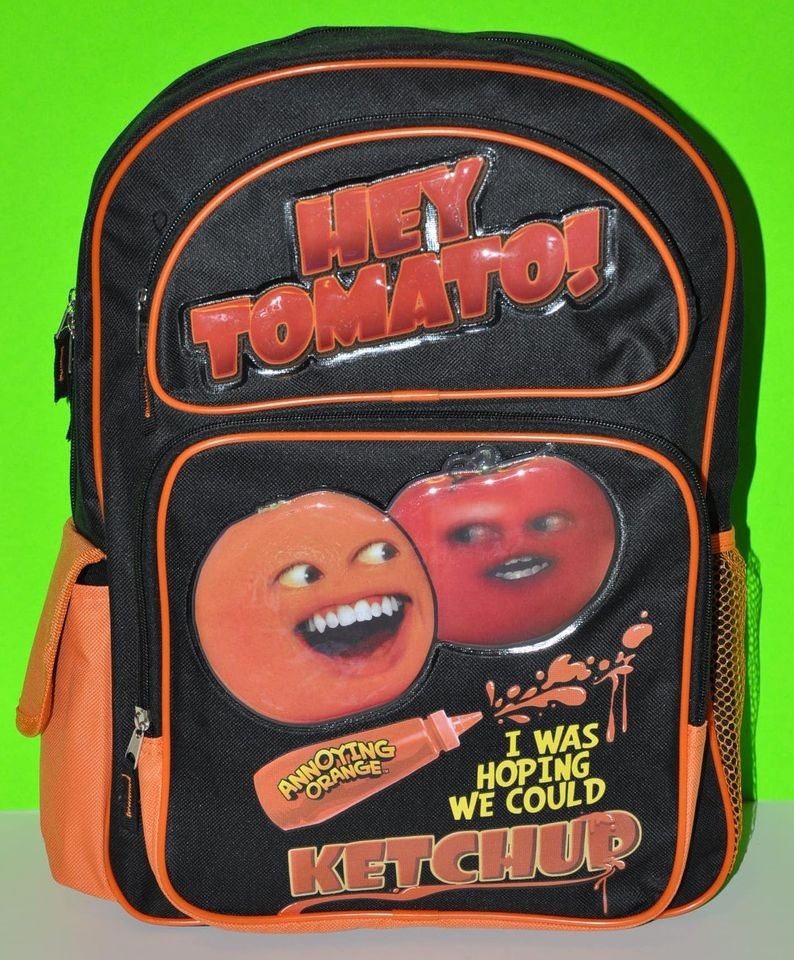   ORANGE BACKPACK 16 LARGE BOOK BAG comedy youtube tote bag original