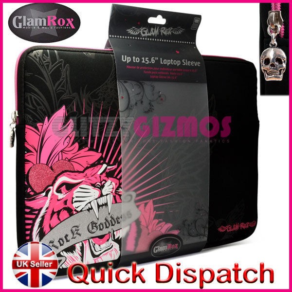 GENUINE GLAMROX REBEL NEOPRENE CASE BAG COVER FOR VARIOUS LAPTOPS UP 