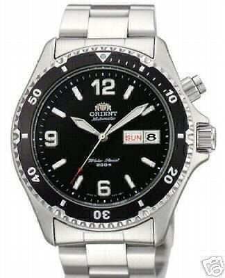 NEW ORIENT AUTOMATIC BLACK Mako Divers Men 200m WATCH FEM65001B 