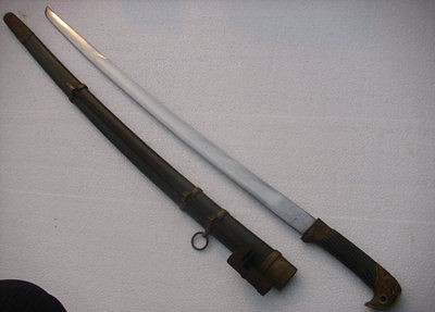 Old Russian Cossack Cavalryman Military Straight Sword Knife Saber 