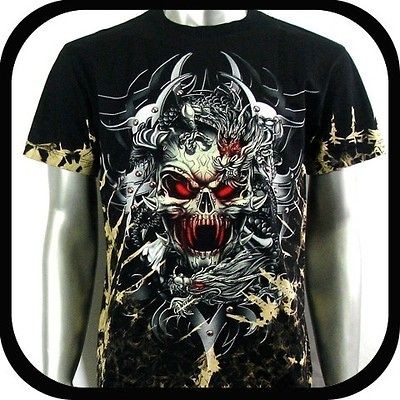 Survivor T Shirt Biker Punk Rock Tattoo S35 Sz XL Heavy Metal Funky 