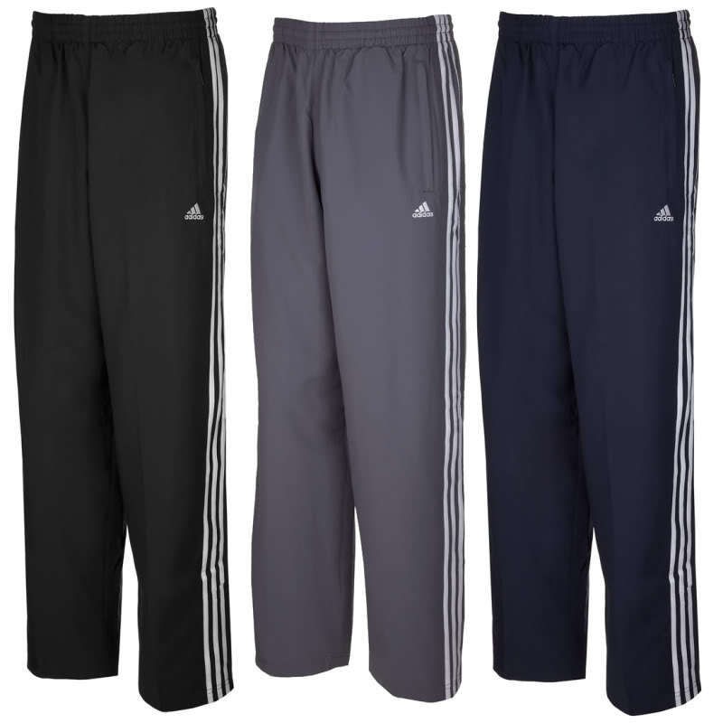 adidas mens essentials 3 stripe track pants bottoms new