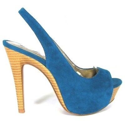 qupid forward 01 teal blue sling back pump