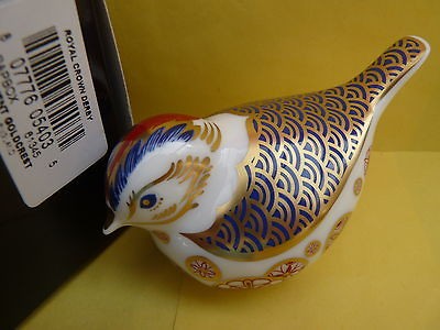   Derby PaperweightDERWENT GOLDCREST Riverside Bird Brand New In Box