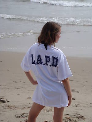 LAPD shirt Los Angeles police Dept. department Large NEW 100 percent 
