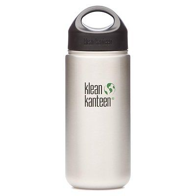 KLEAN KANTEEN 18 OZ WIDE MOUTH WATER BOTTLE CANTEEN NEW BRUSHED 