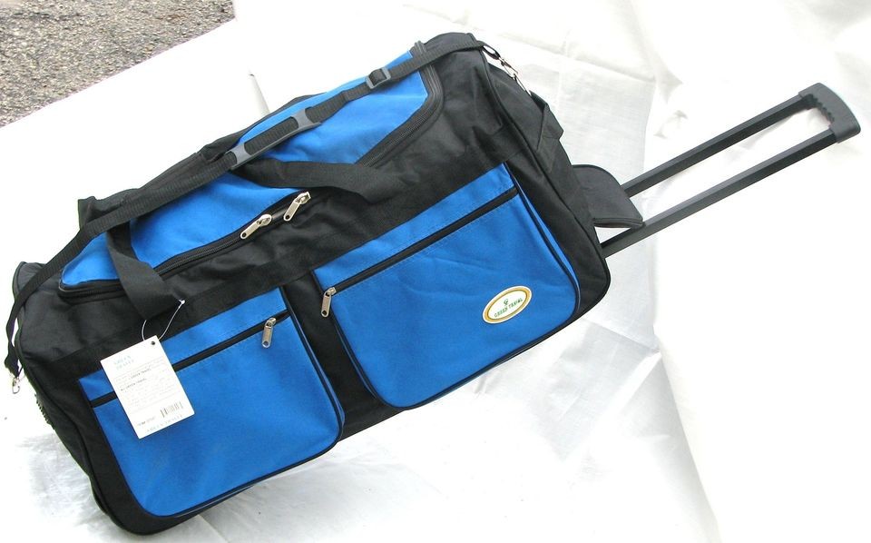   CAPACITY ROLLING WHEELED DUFFLE BAG / LUGGAGE/SUITCASE RETRACT HANDLE