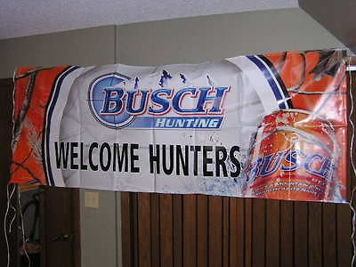 NEW BUDWEISER BUSCH DEER HUNTING BANNER SIGN RIFLE PENNANTS LG.